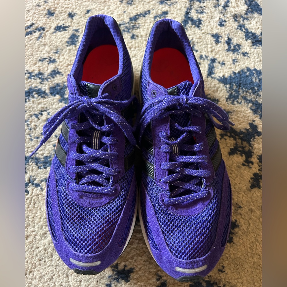 Adidas men’s Bold Purple track shoes. Not spikes. Excellent condition